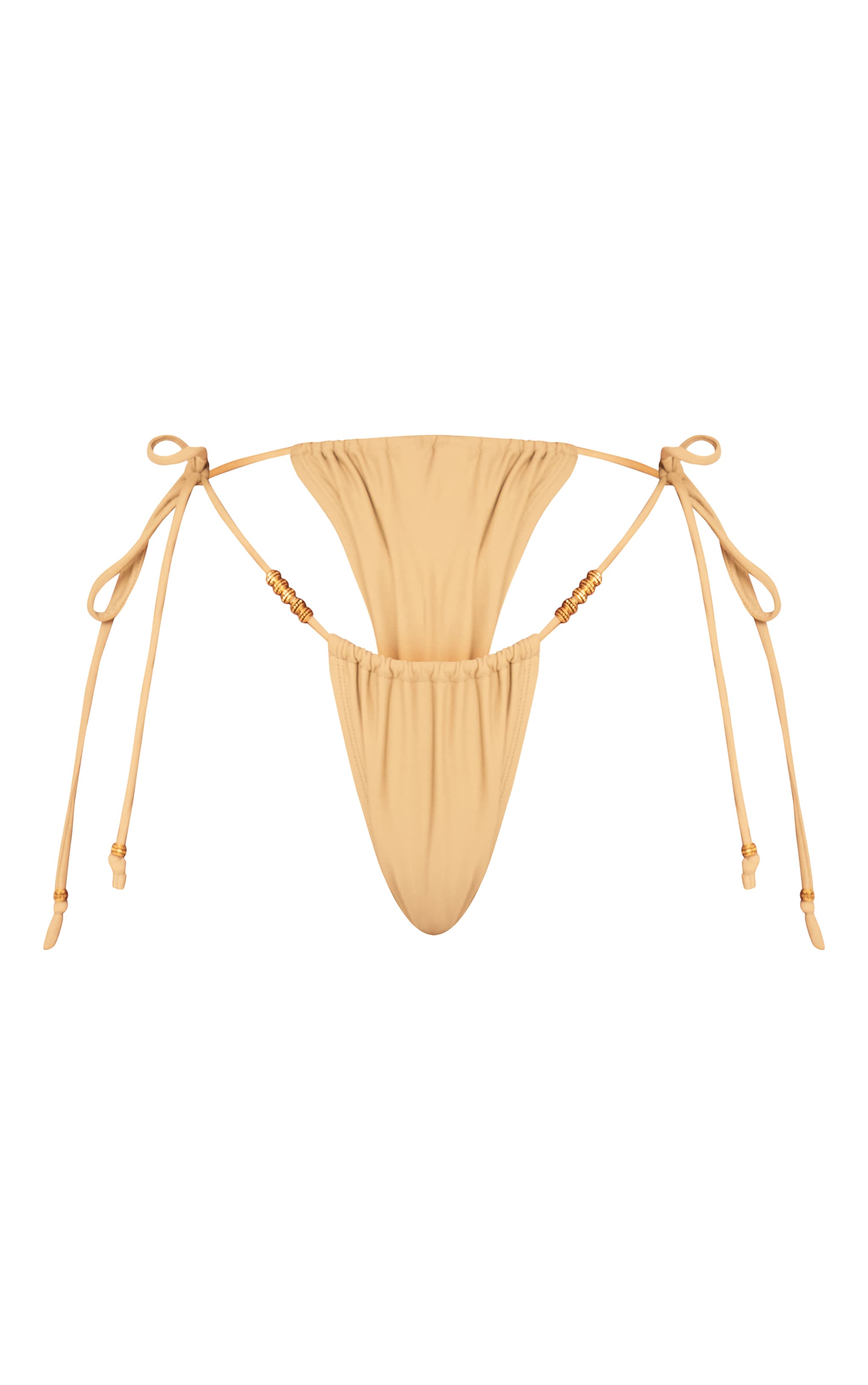 Shape Olive Gold Beaded Tanga Bikini Bottom image 5