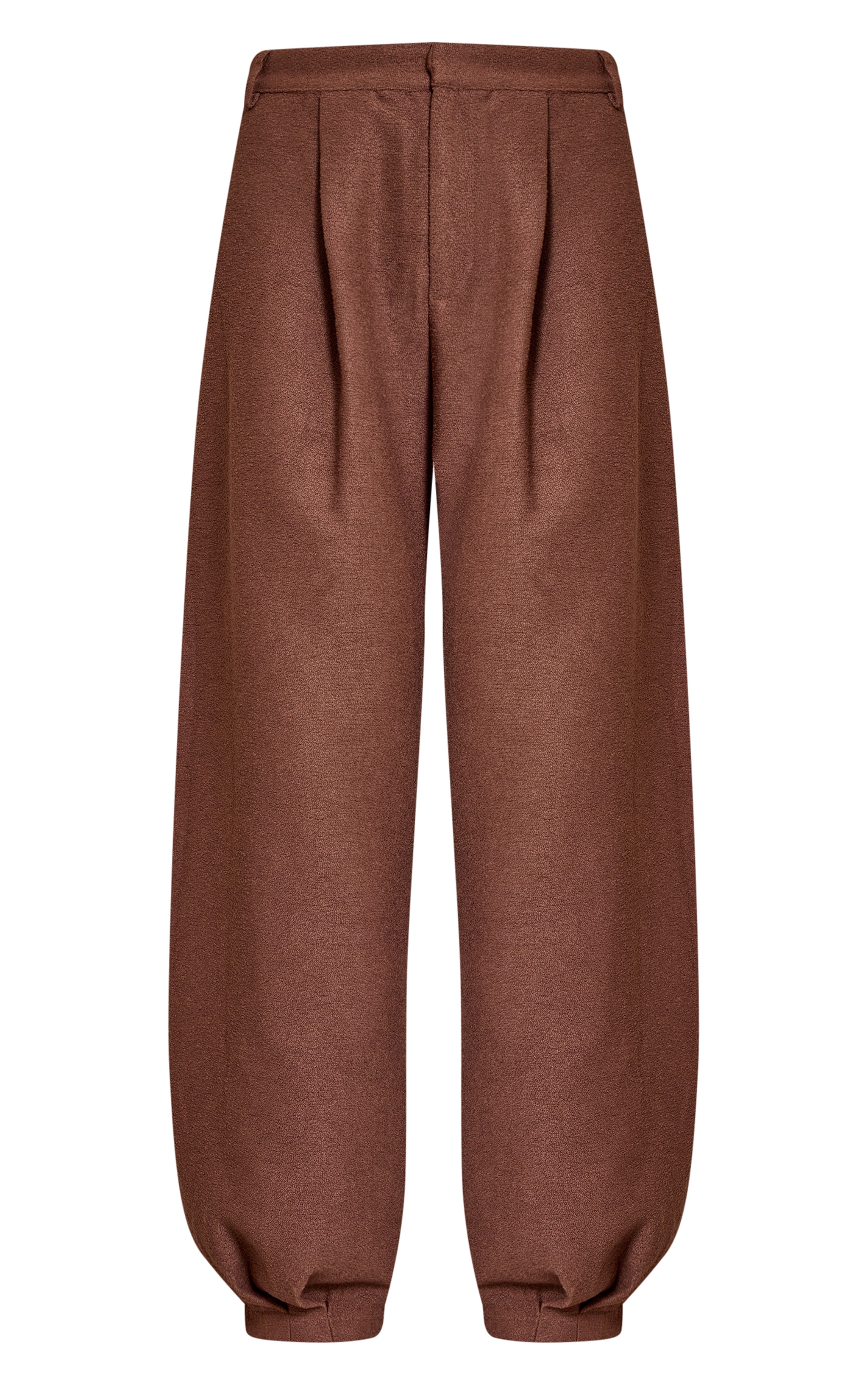 Chocolate Boucle Textured Balloon Pants image 5