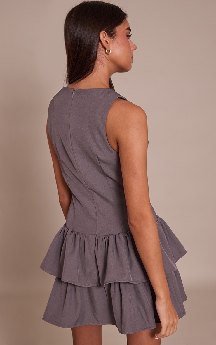 Charcoal Tiered Shift Dress image 2