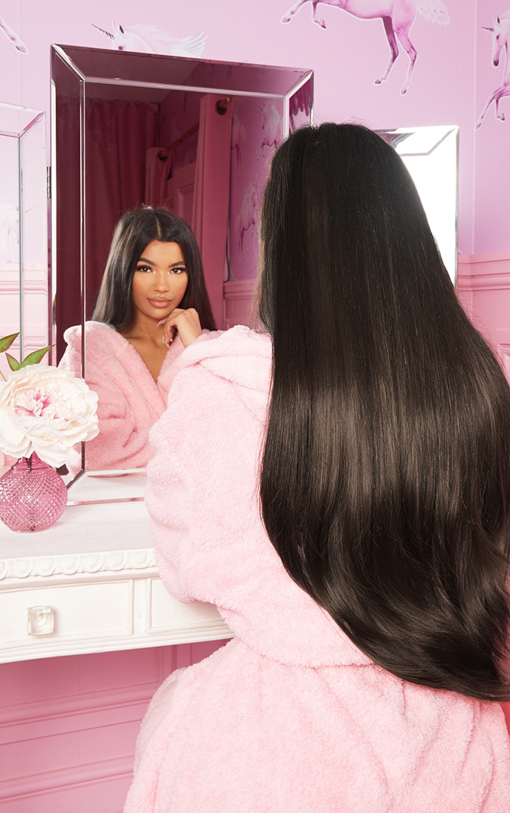 LullaBellz Extensions lisses à clipser 57 cm Dark Brown image 2