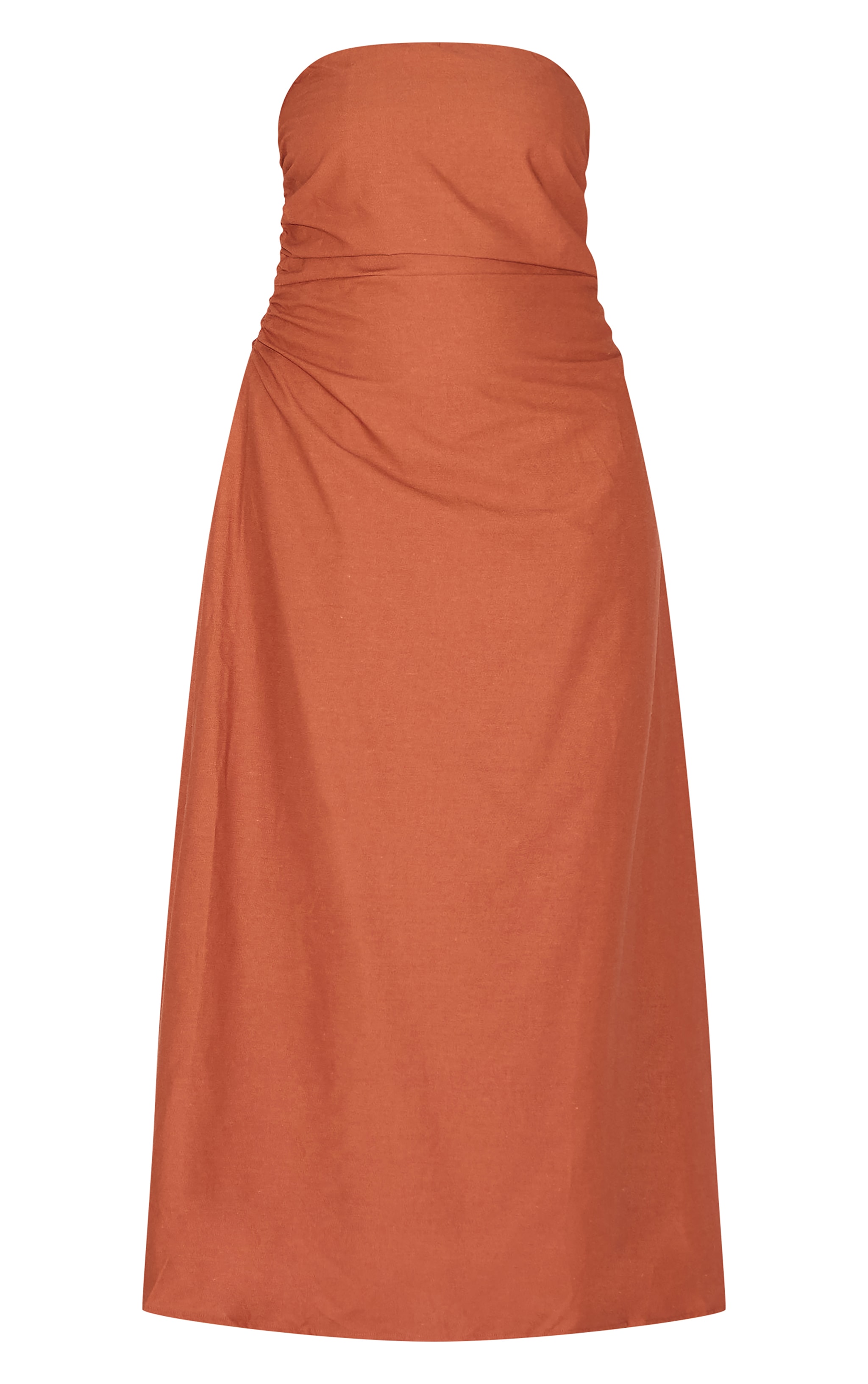 Plus Robe bustier longue rouille image 5