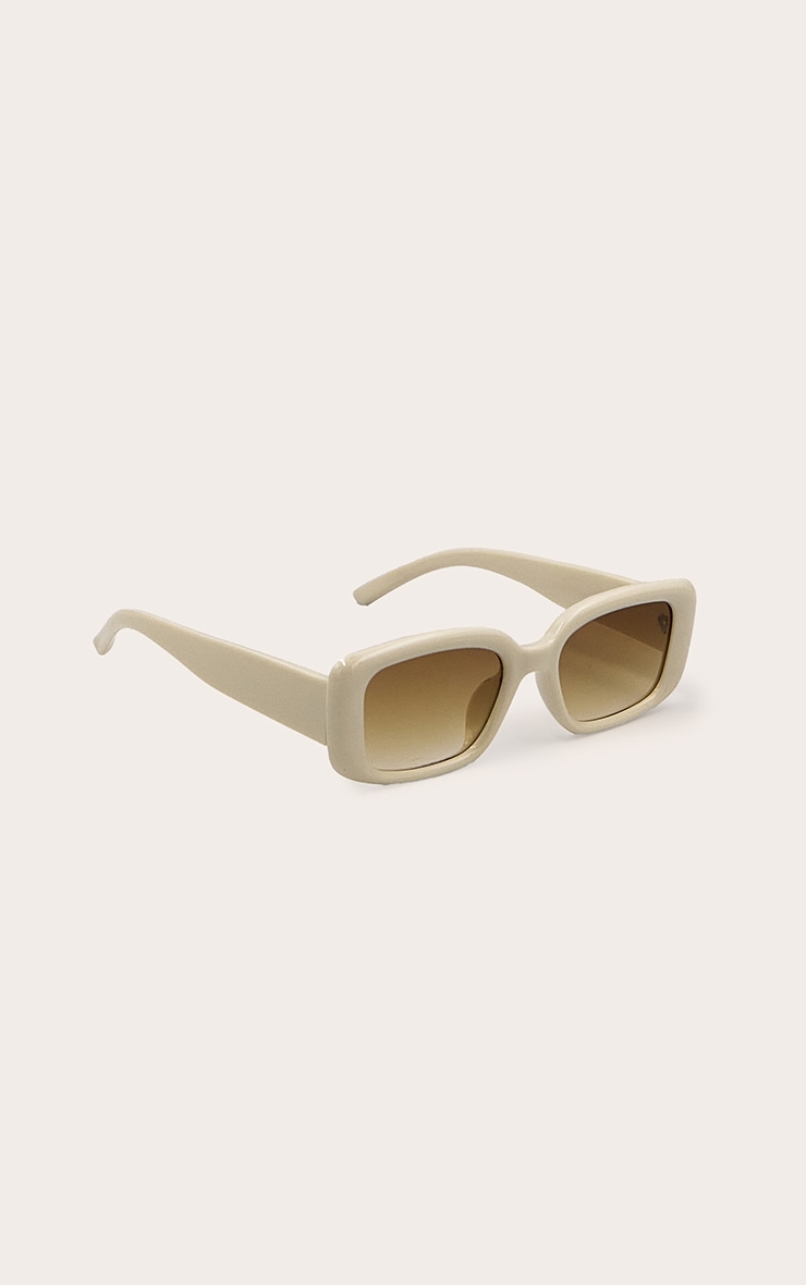 Cream Square Sunglasses image 3