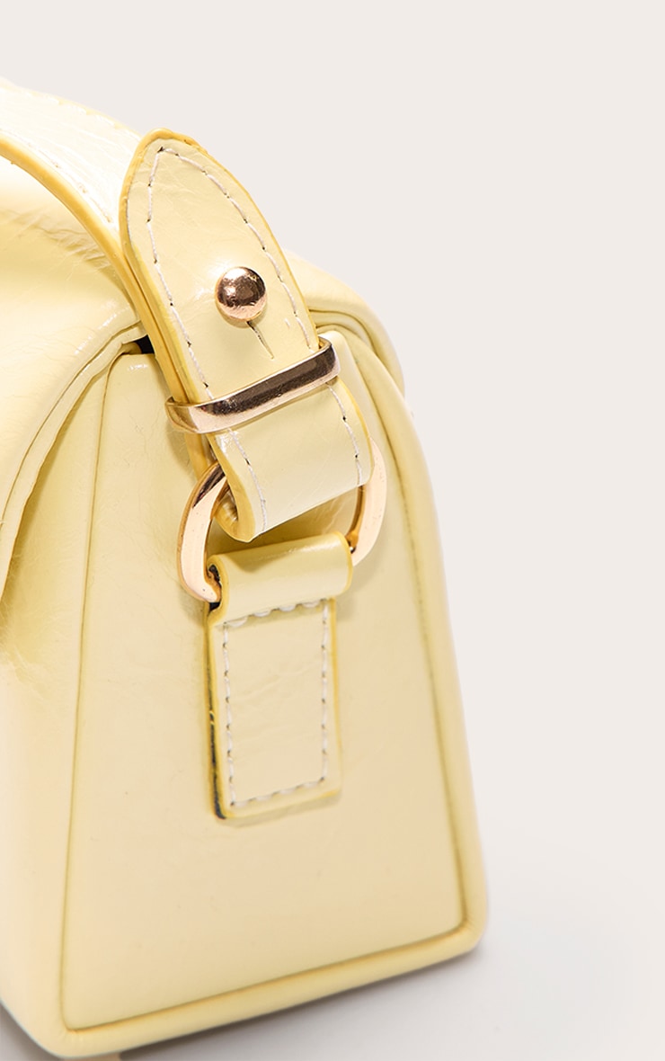 Butter Yellow Rectangle Fold Over Shoulder Bag image 4