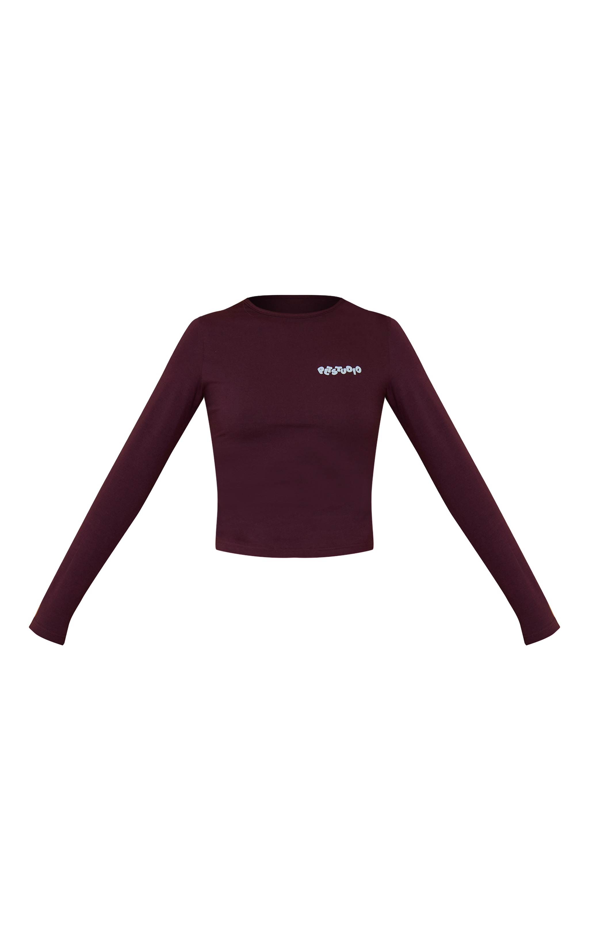 Plum Plt Studio Puff Print Cotton Long Sleeve Crop Top image 5