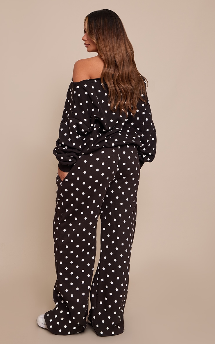Shape Black Polka Dot Sweatpants image 3