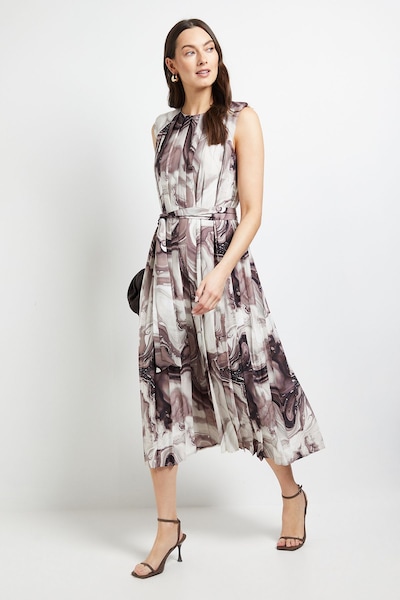 Principles All Over Pleated Midi Dress Mono