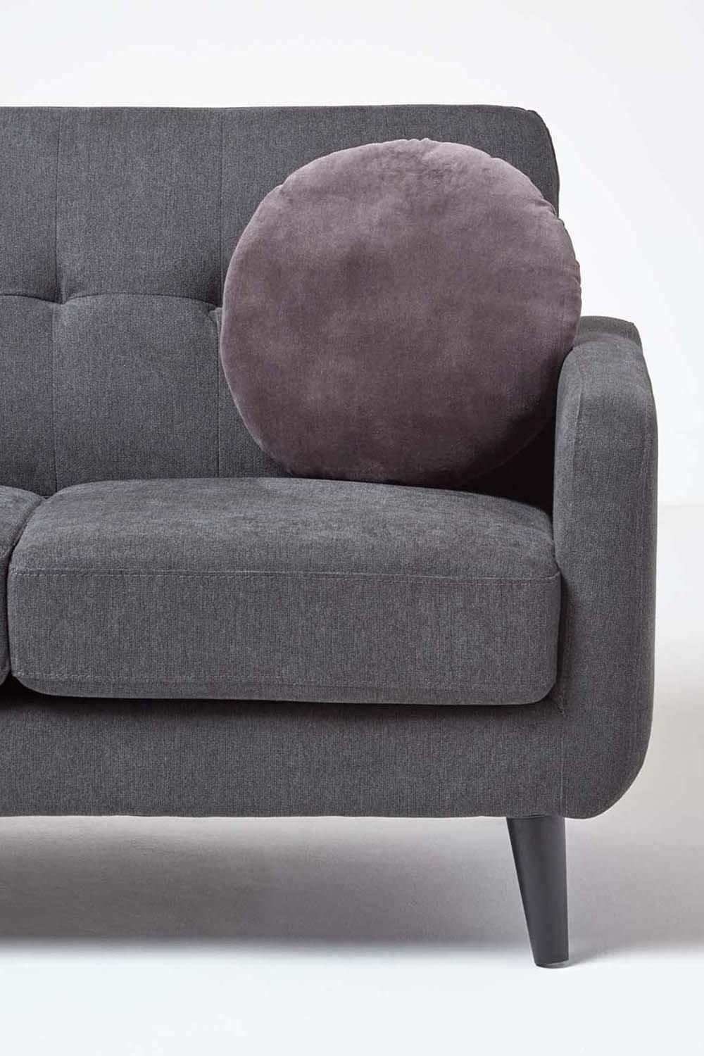 Homescapes Velvet Cushion, 40 cm Round image 4