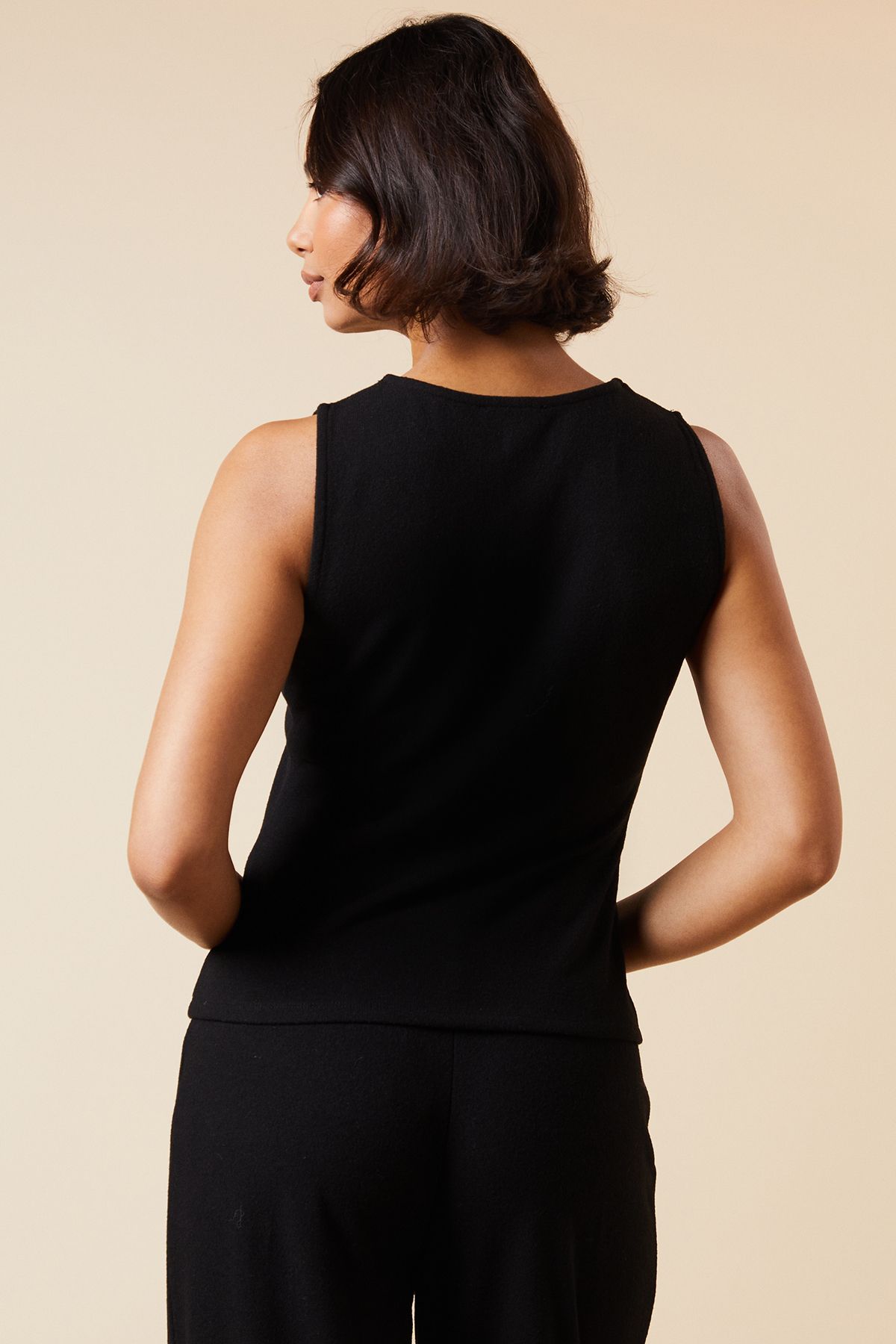 Dorothy Perkins Brushed Waistcoat Black image 3