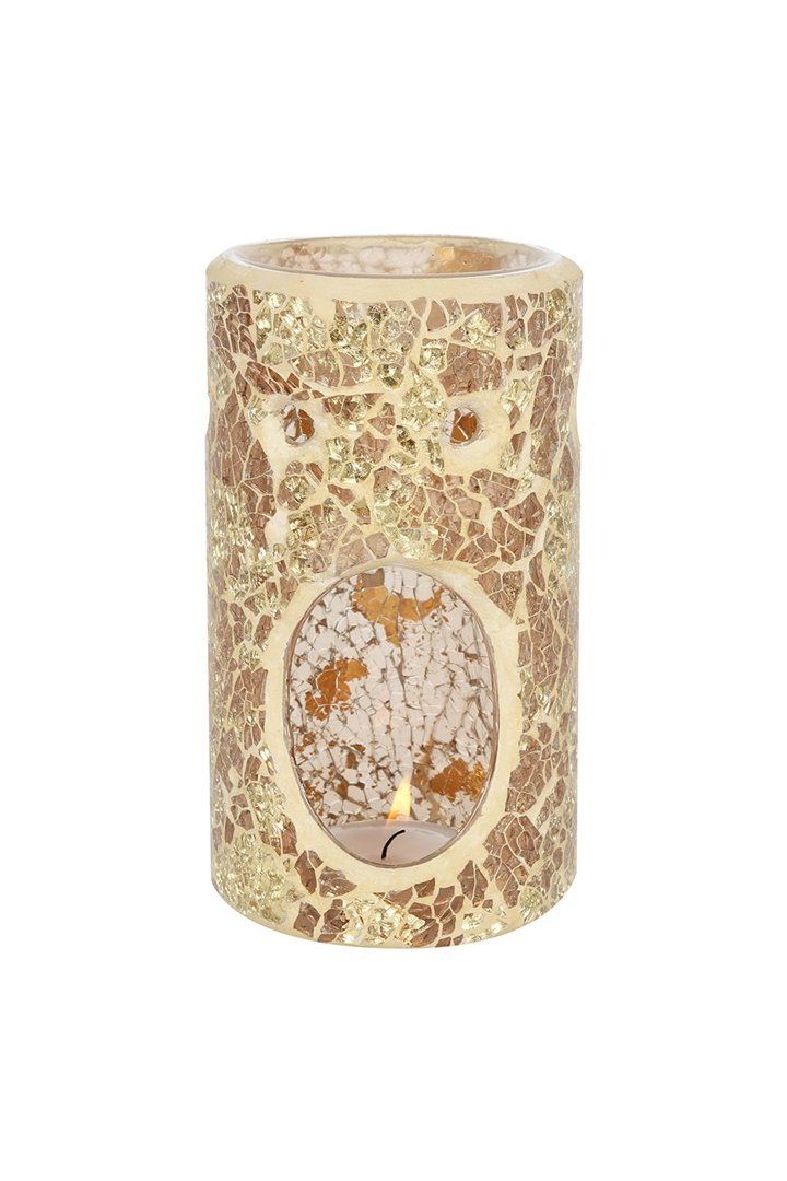 KDMD Gold Pillar Crackle Glass Oil Burner image 1