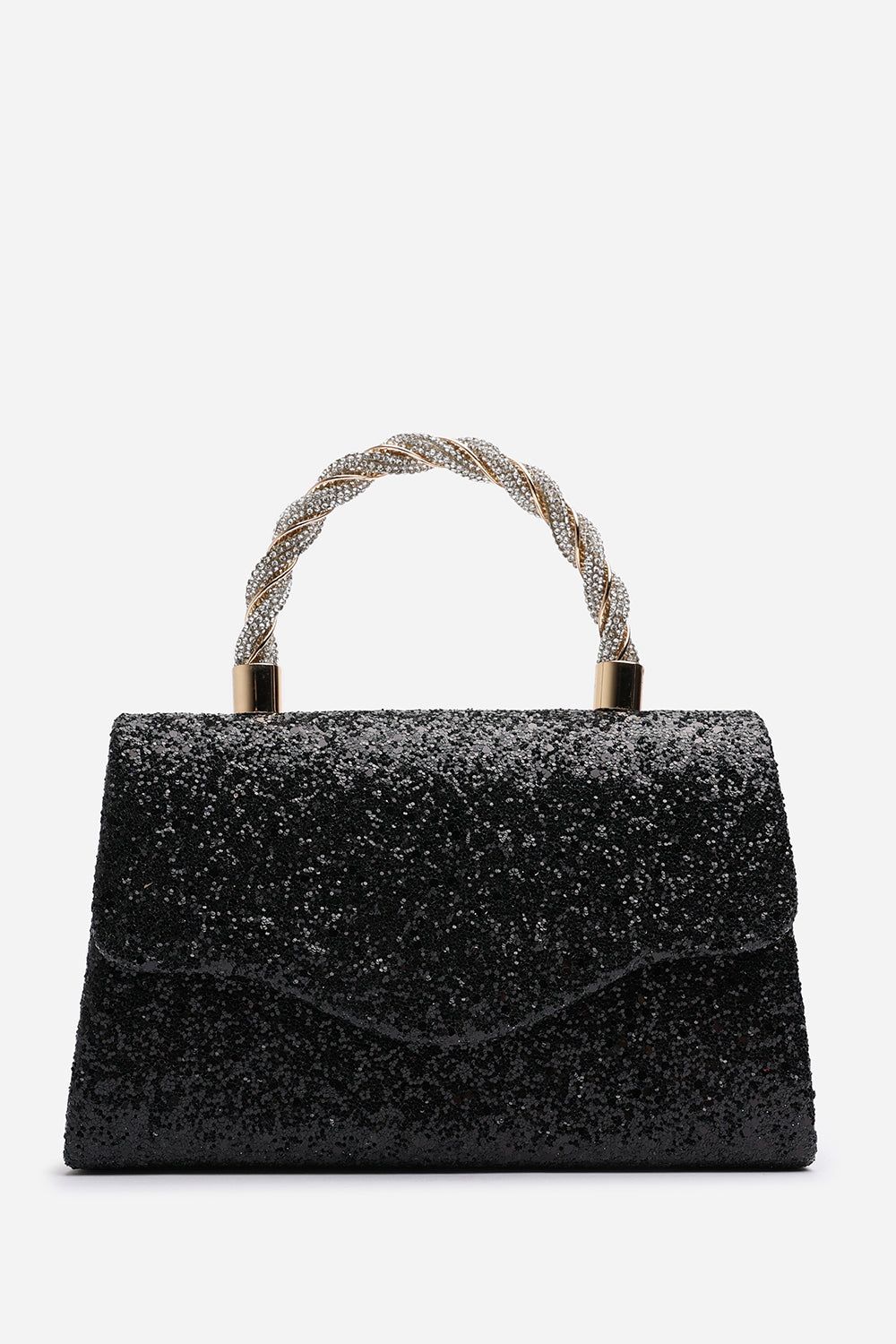 Where's That From 'Pluie' Glitter Evening Bag With Braided Top Handle image 2