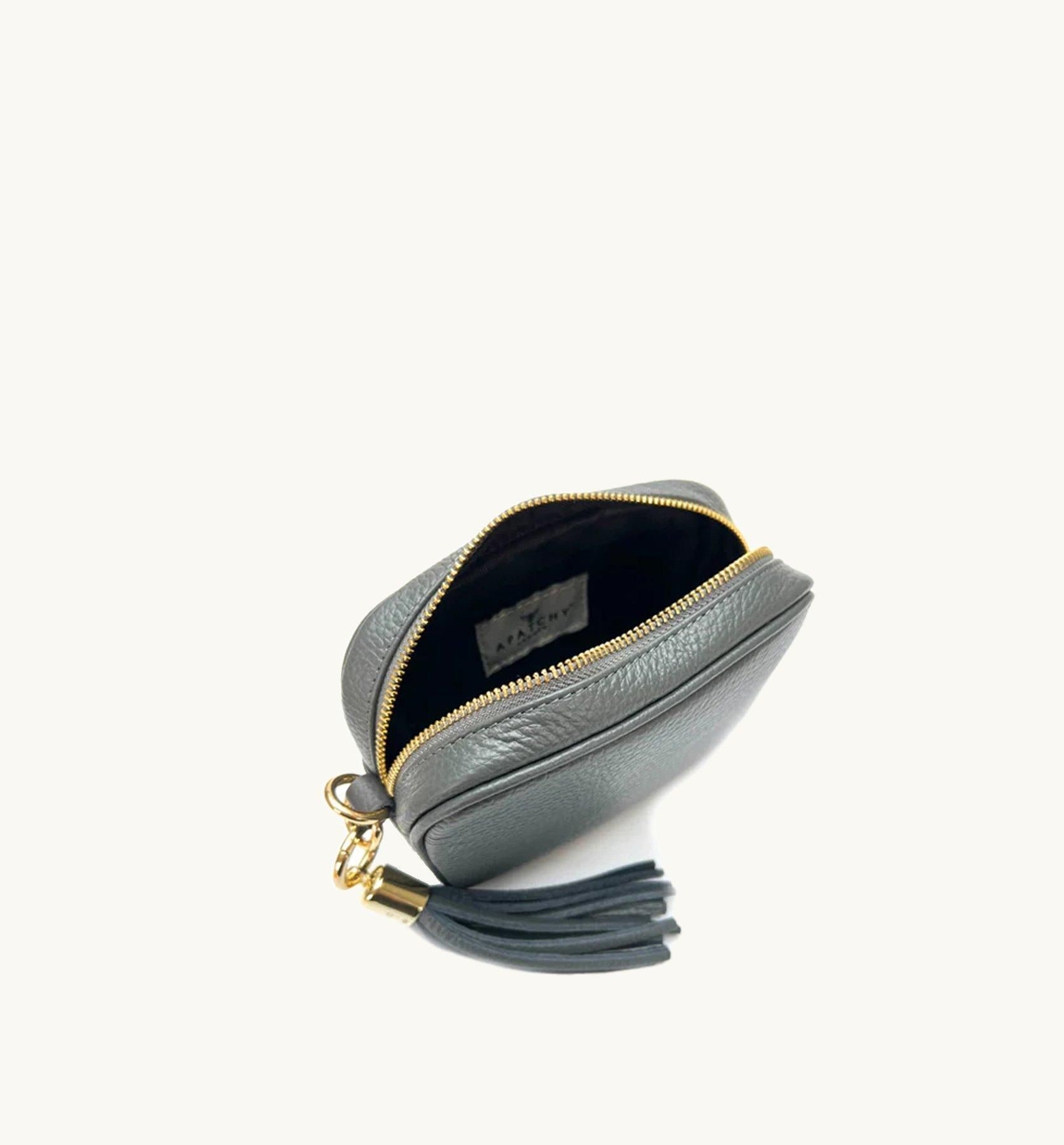 Apatchy London The Mini Tassel Leather Phone Bag With Gold Chain Shoulder Strap image 3