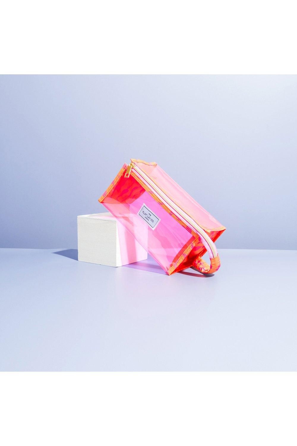 The Flat Lay Co Orange in Pink Dribbles Jelly Open Flat Box Bag Multi image 5