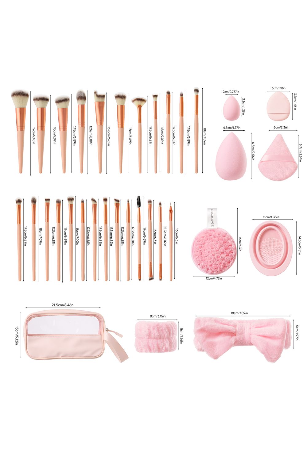 SHEONLY Professional Makeup Brush & Tool Set image 5