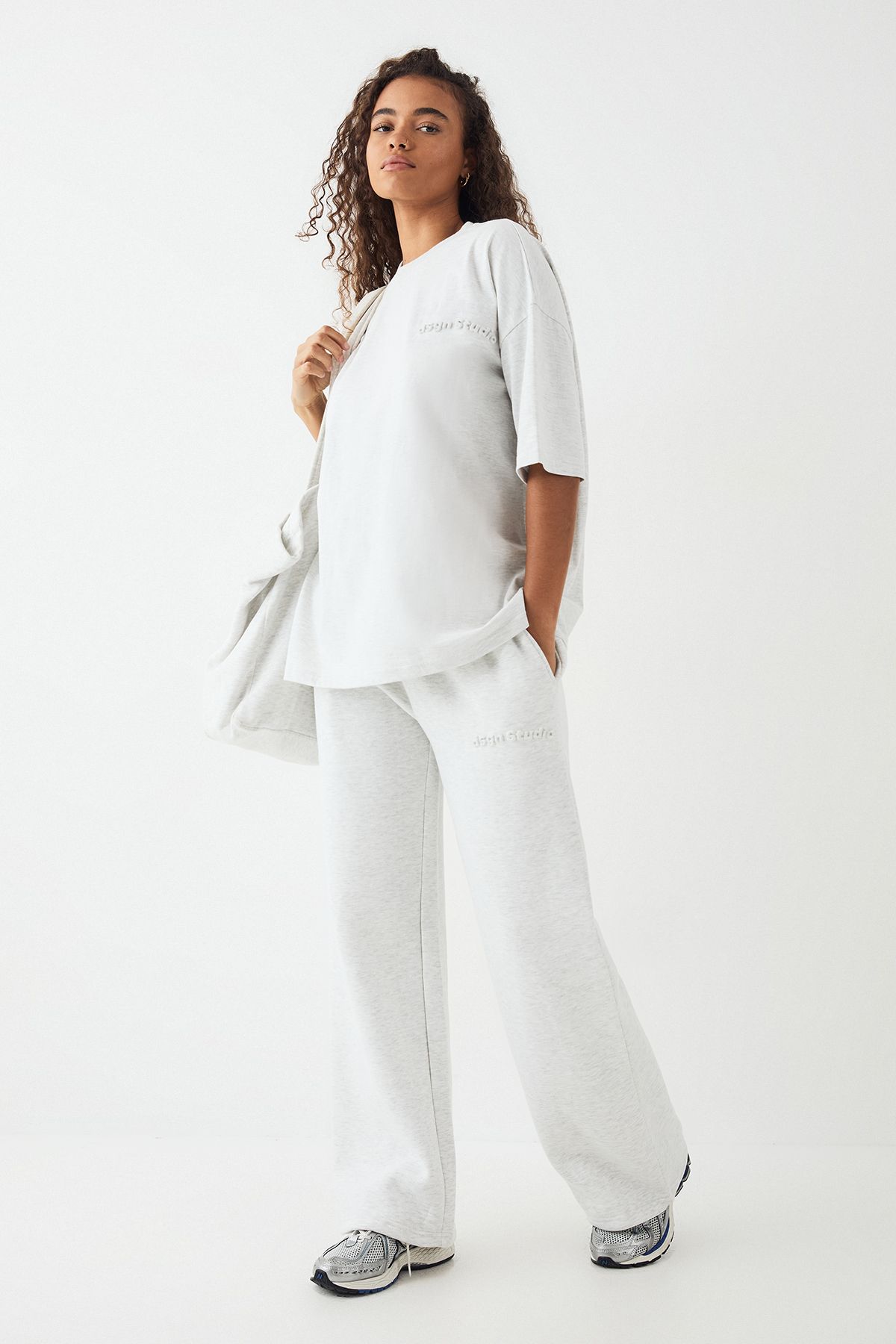 DSGN Studio DSGN Studio Embossed Straight Leg Jogger Ash Grey