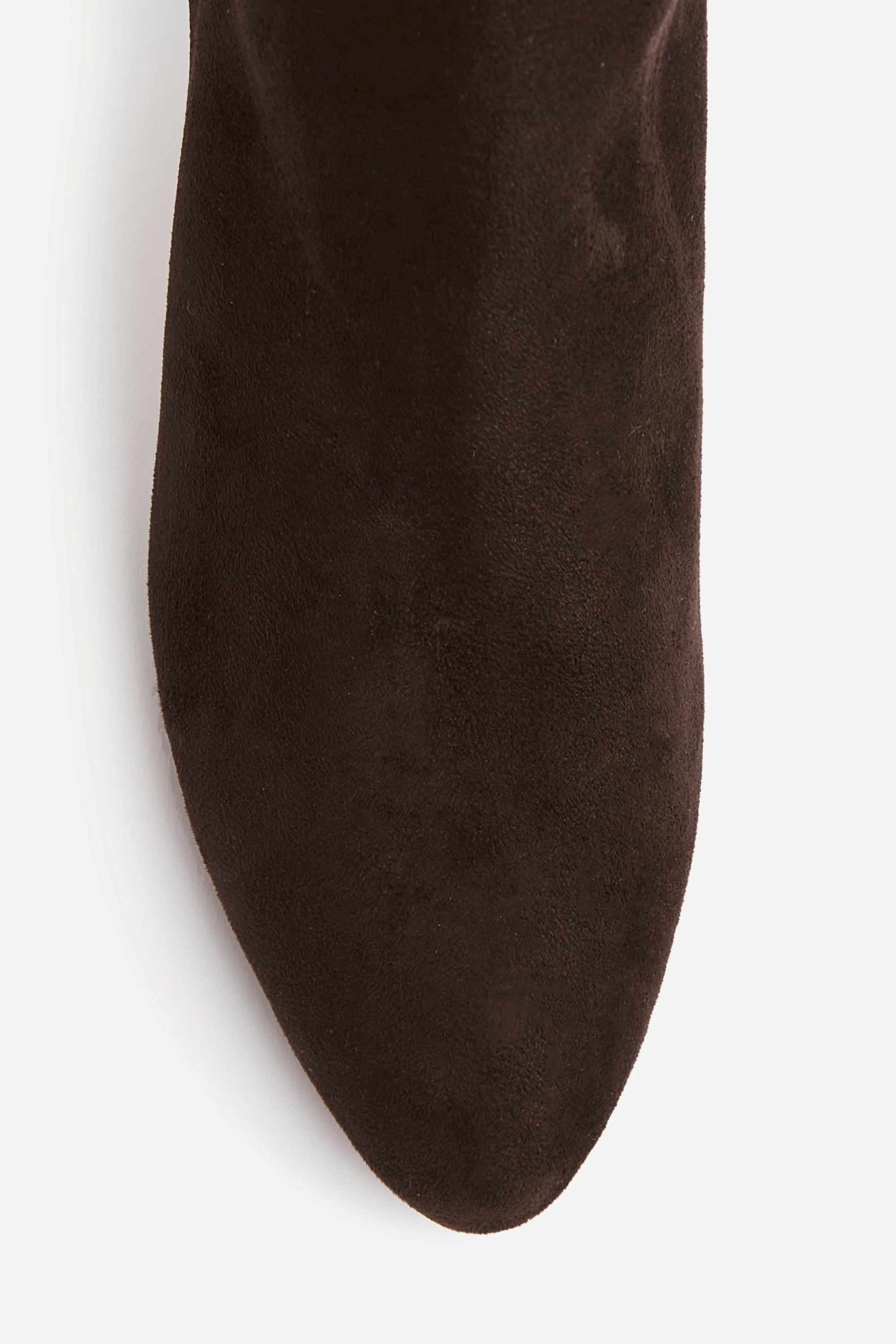 Linzi Rush Brown Faux Suede High Leg Stiletto Boots image 4