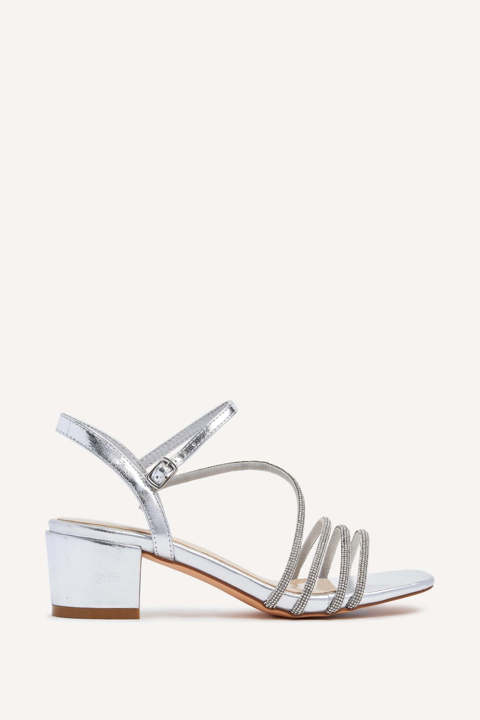 Linzi Riri Silver Diamante Heeled Sandals