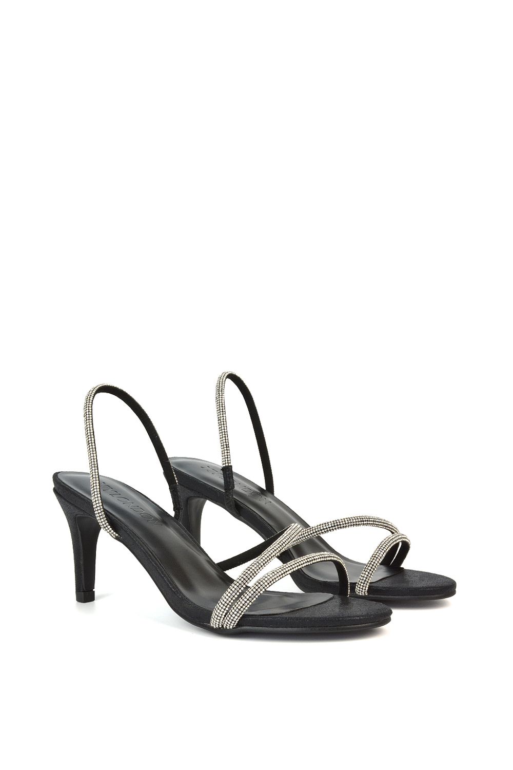 XY London 'Polly' Slingback Strappy Diamante Stiletto High Heel Sandals image 5