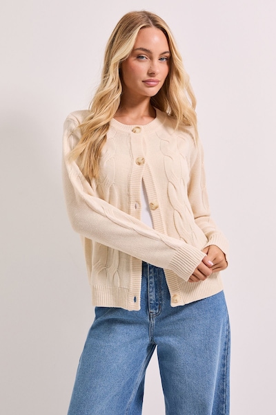 Dorothy Perkins Cable Detail Knit Cardigan Ecru