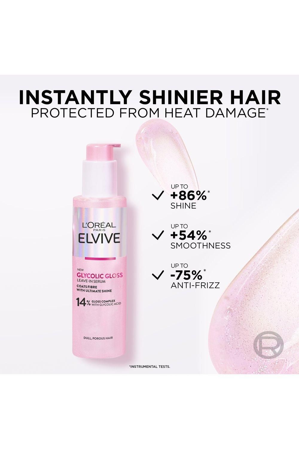 L'Oréal Paris Elvive Glycolic Gloss Leave-In Serum for Dull Porous Hair Multi image 3