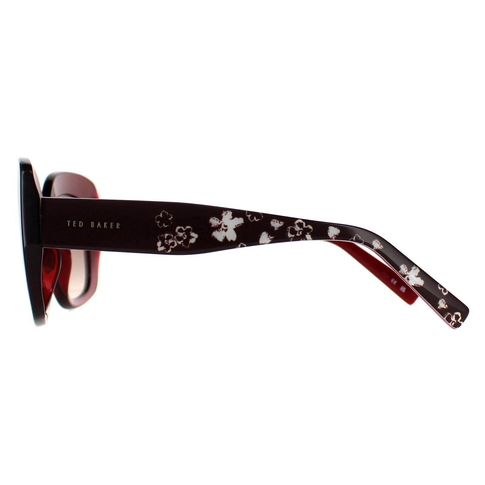 Ted Baker Cat Eye Crystal Dark Red Brown Red Gradient TB1675 Hattie image 3