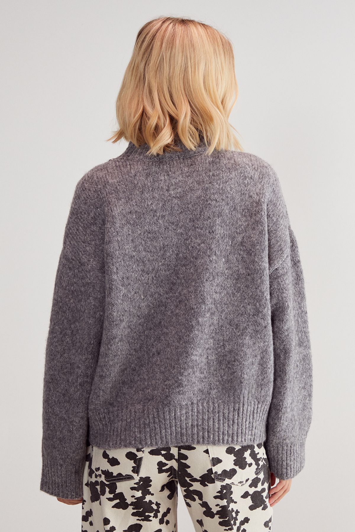 NastyGal Turtleneck Jumper Grey image 4