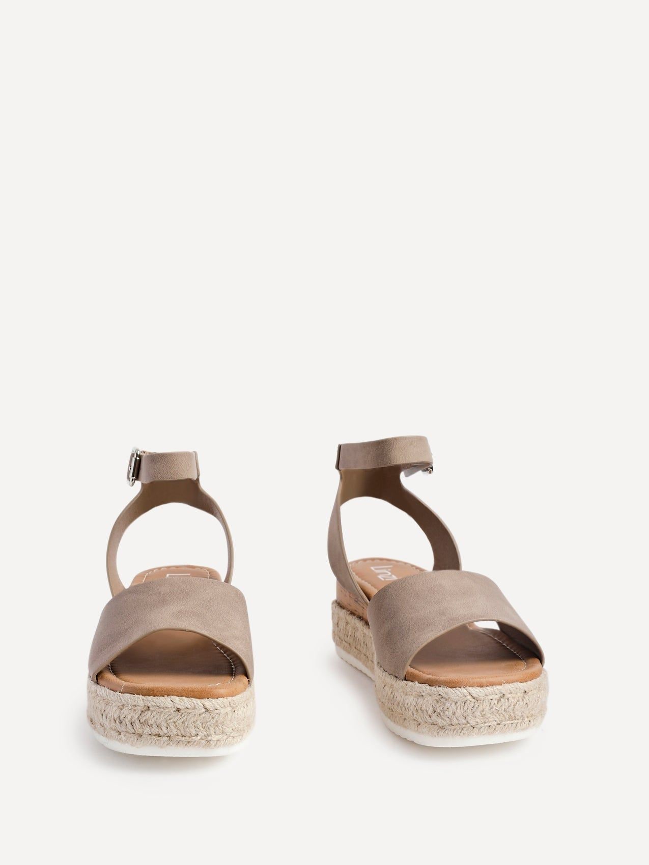 Linzi Paradise Taupe Espadrille Flatform Sandals image 3