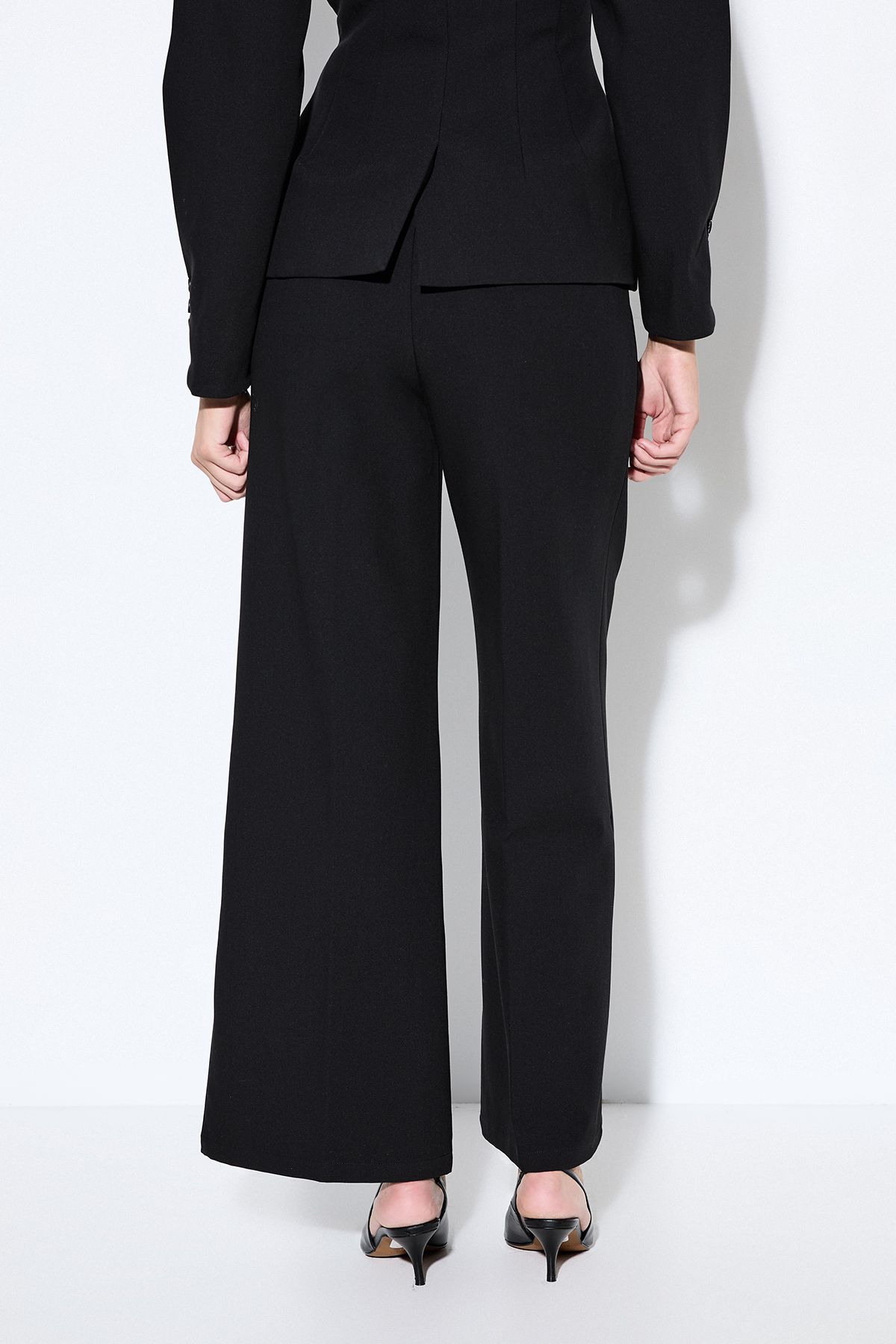 MissPap Premium Pleat Front Wide Leg Trousers Black image 3