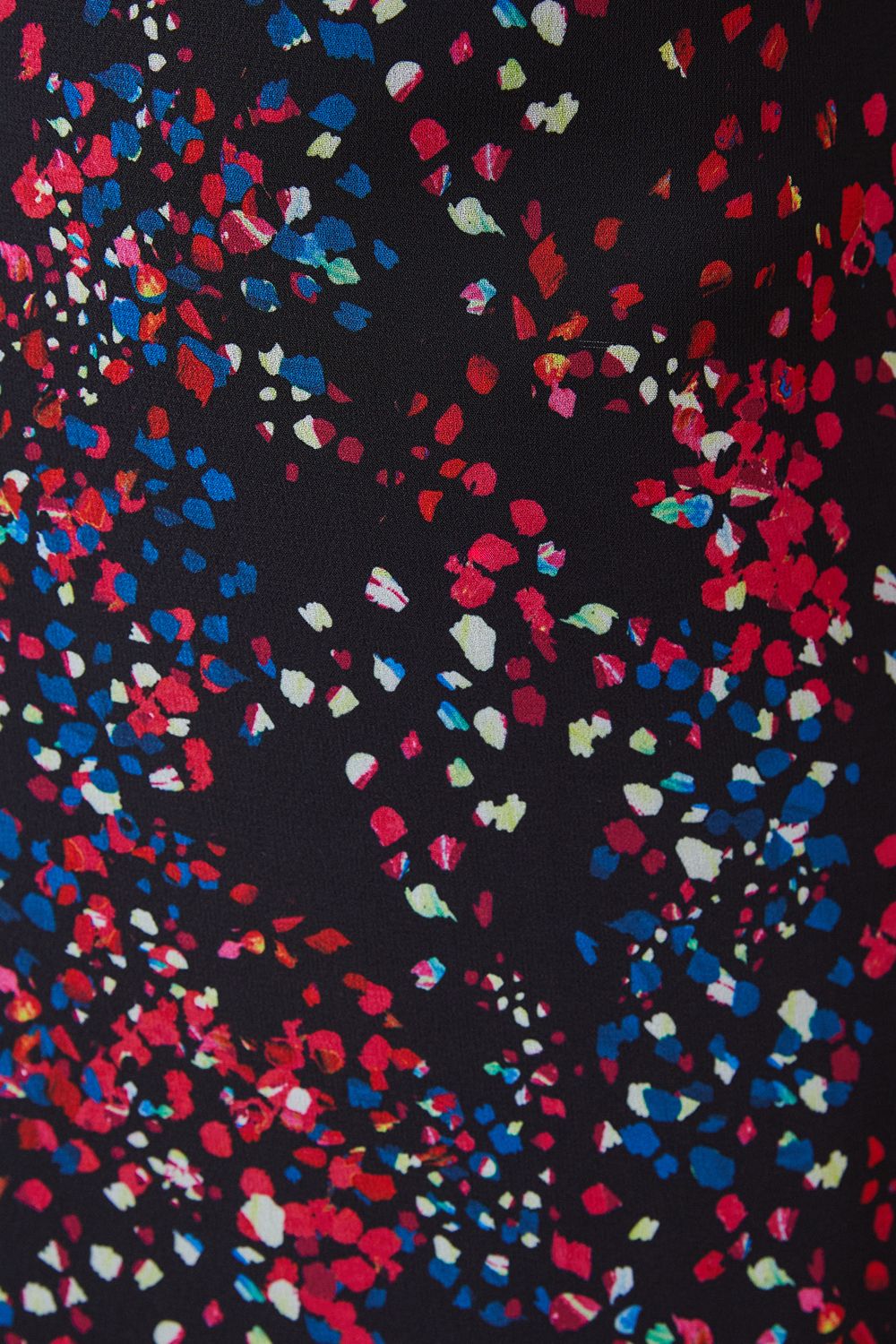 Oasis Occasion Abstract Spot Ruched Sleeve Midaxi Dress Black image 5