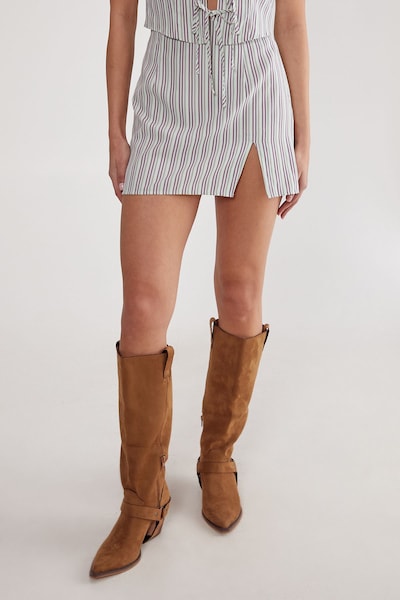 NastyGal Stripe Mini Skirt Mint