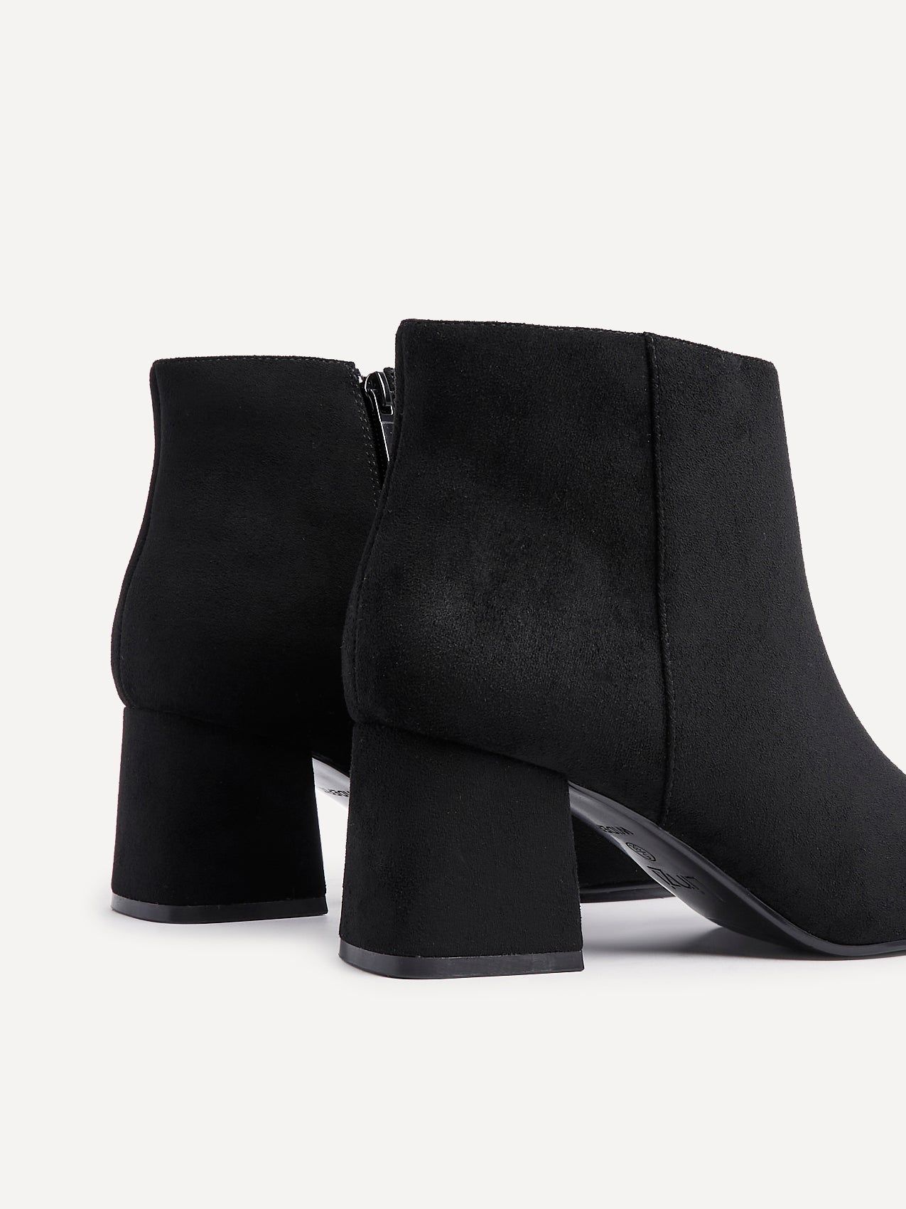 Linzi Alba Wide Fit Black Suede Block Heeled Ankle Boot image 4