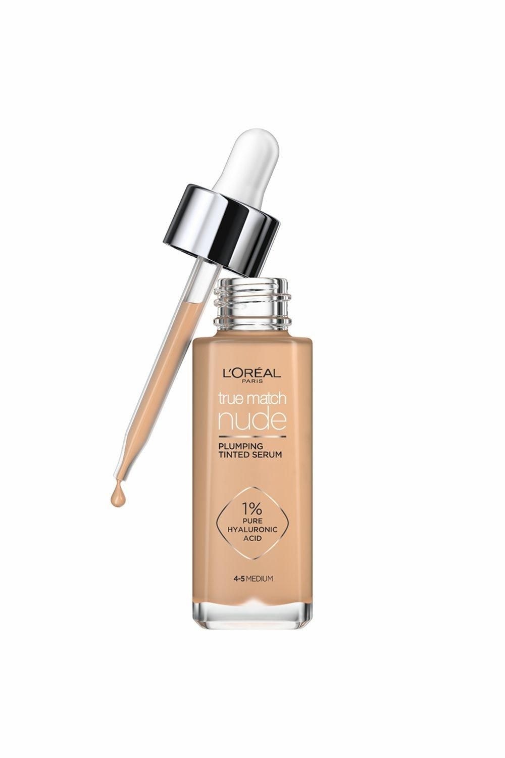 L'Oréal Paris True Match Nude Plumping Tinted Serum, 1% Hyaluronic Acid Medium image 1