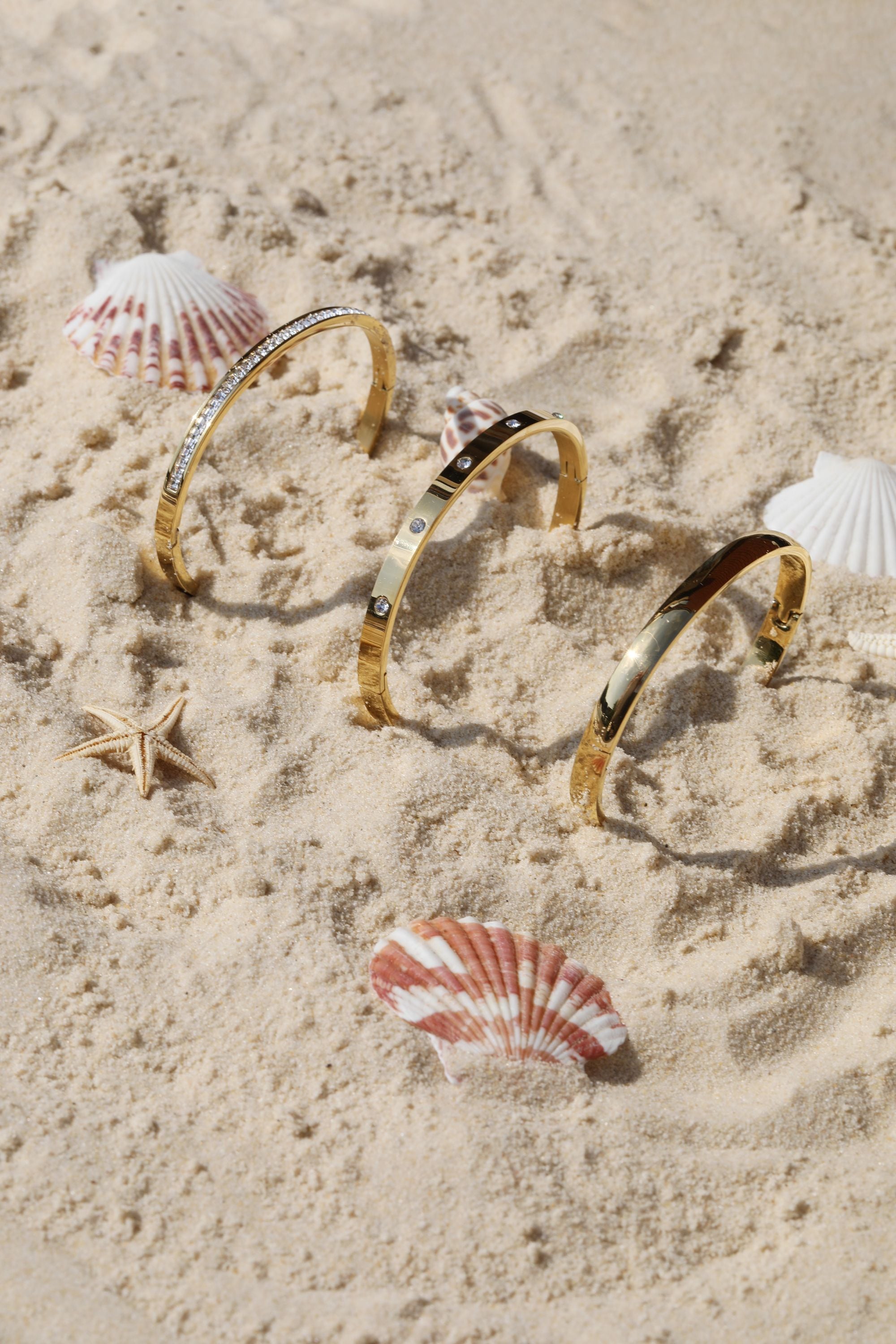 Jon Richard Waterproof Gold Plated Crystal Polished Bangle image 3