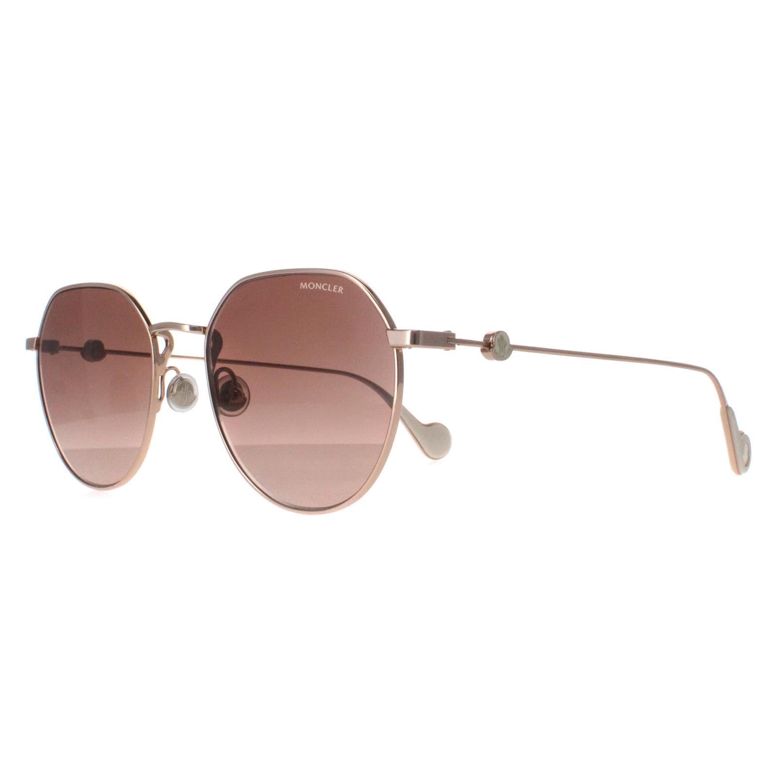 Moncler Round Shiny Rose Gold Brown Gradient ML0156-K image 2