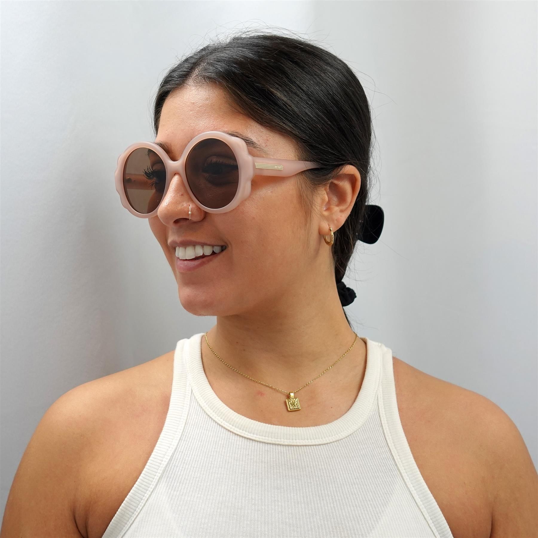 Chloe Round Matte Nude Brown CH0120S image 6