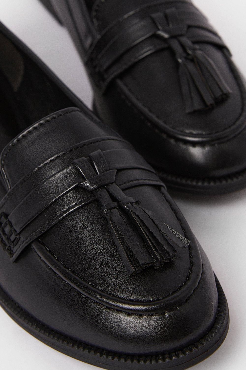 Dorothy Perkins Lennie Tassel Loafers Black image 4