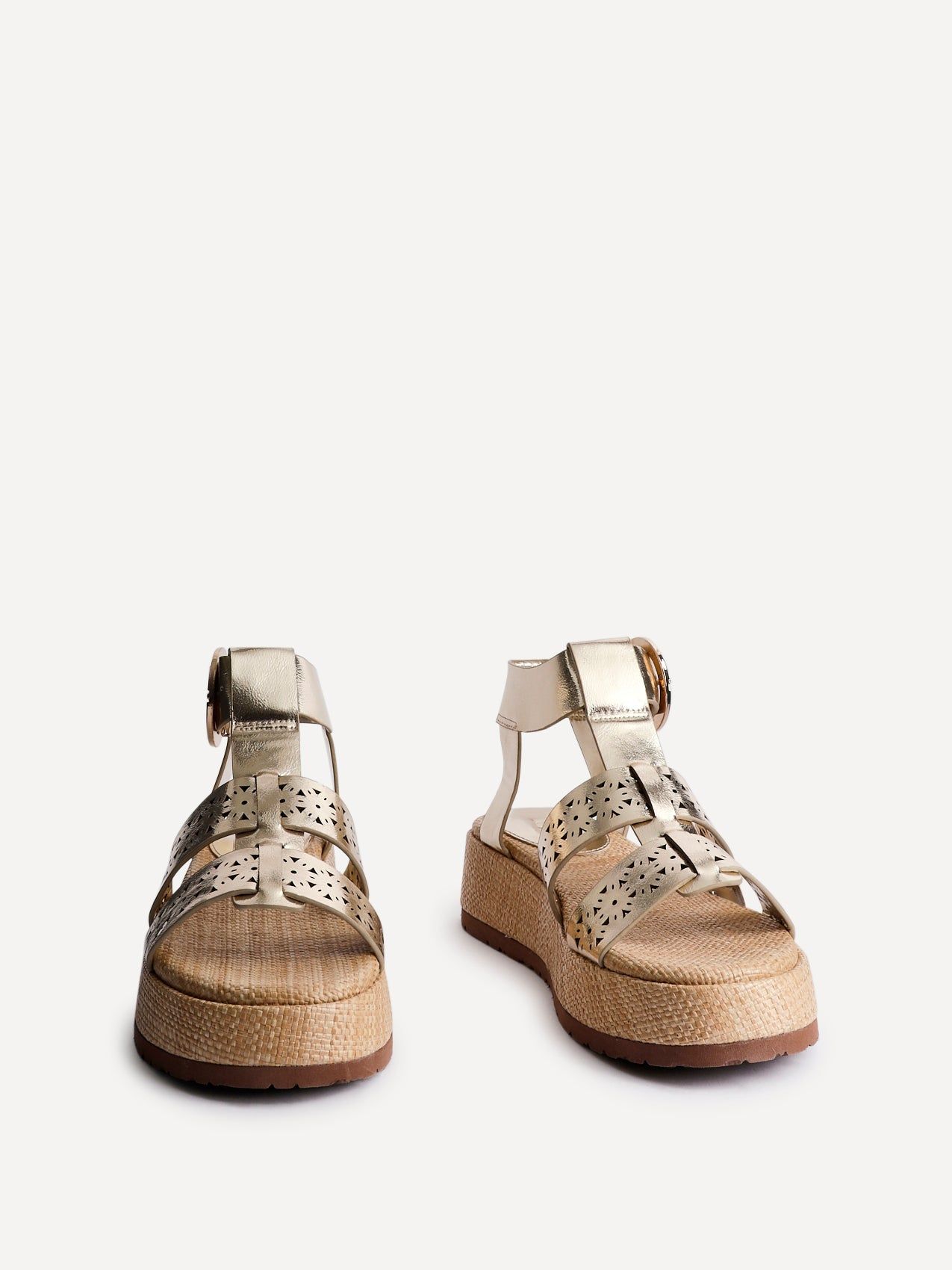 Linzi Sunkissed Gold Gladiator Flatform Sandals image 3