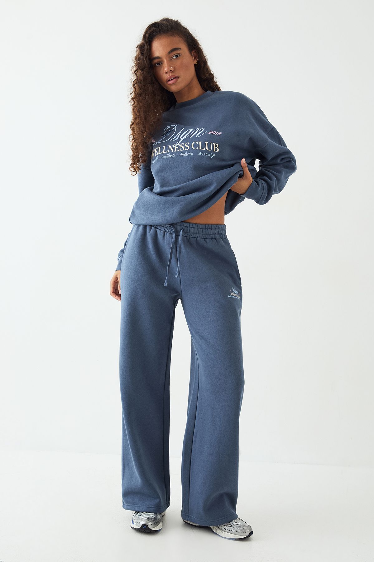 DSGN Studio DSGN Studio Wellness Club Oversized Sweatshirt Tracksuit Navy