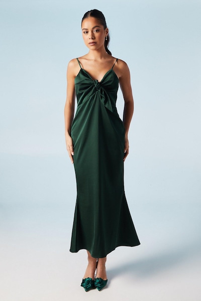 Oasis Strappy Tie Detail Bridesmaid Dress Emerald