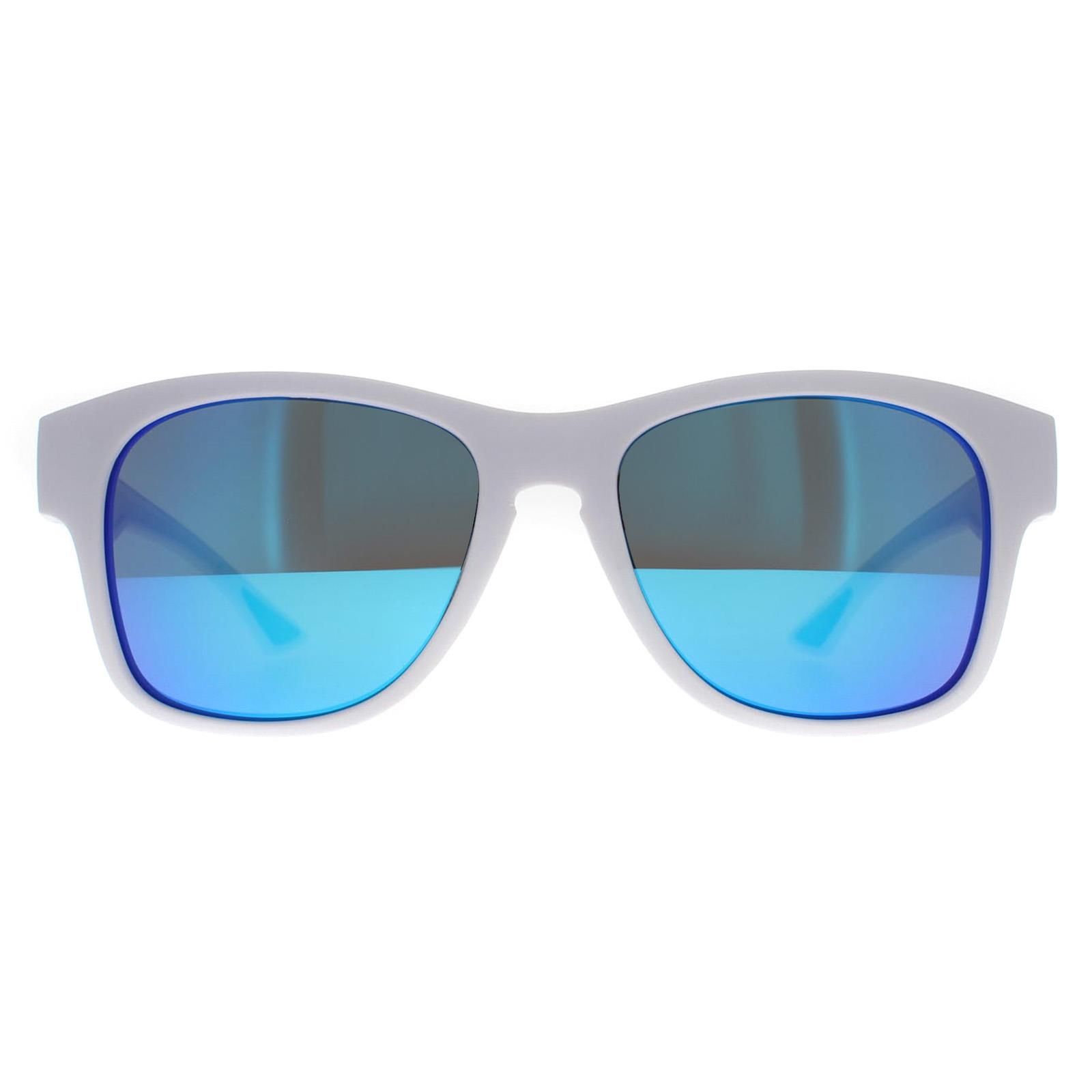 Smith Rectangle Matte White Blue Mirror Holiday