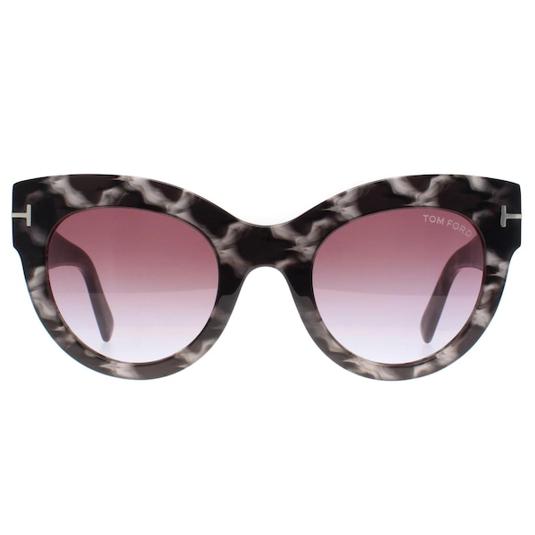 Tom Ford Cat Eye Havana Marble Violet Gradient Lucilla FT1063