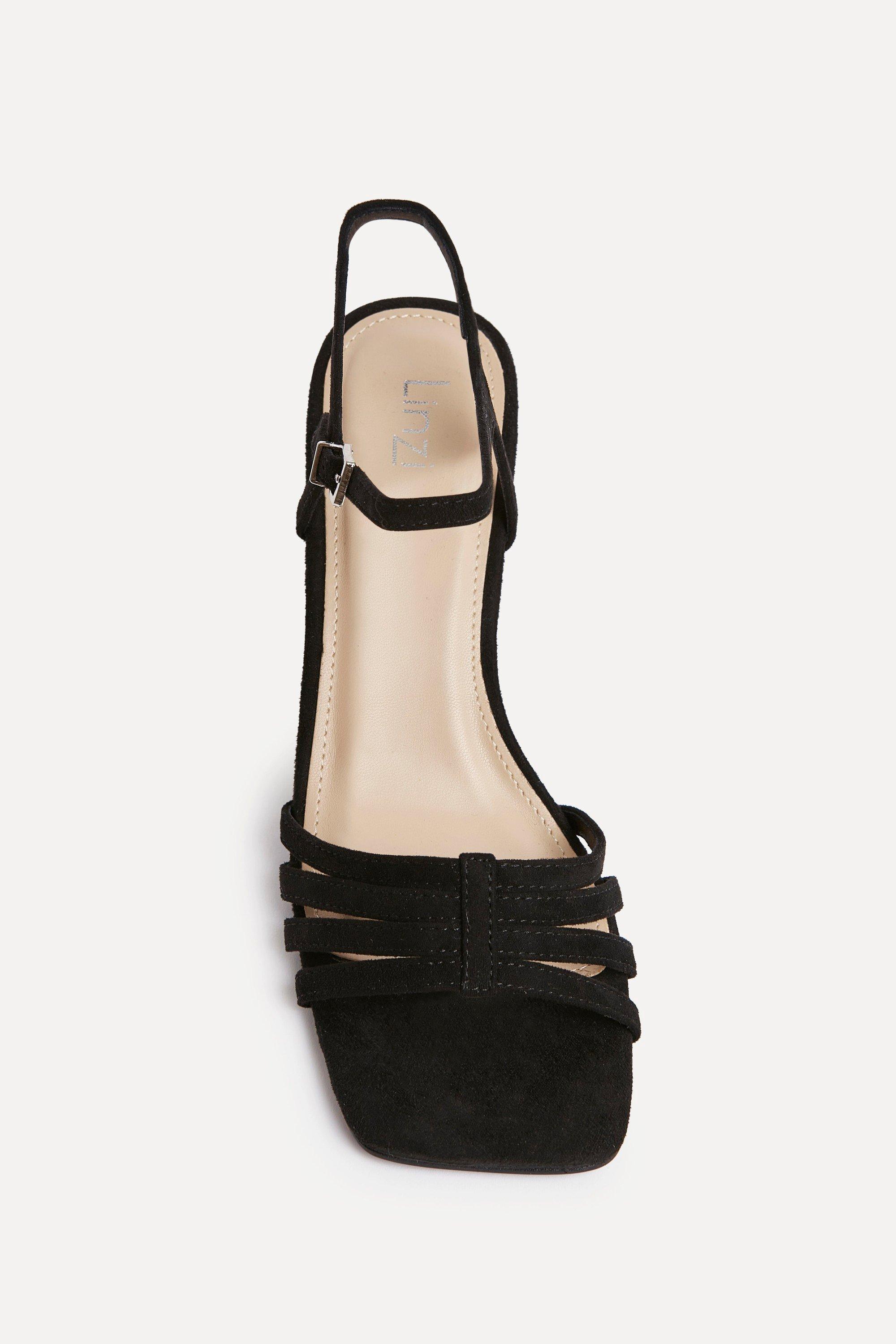 Linzi Annie Black Faux Suede Strappy Block Heel image 4