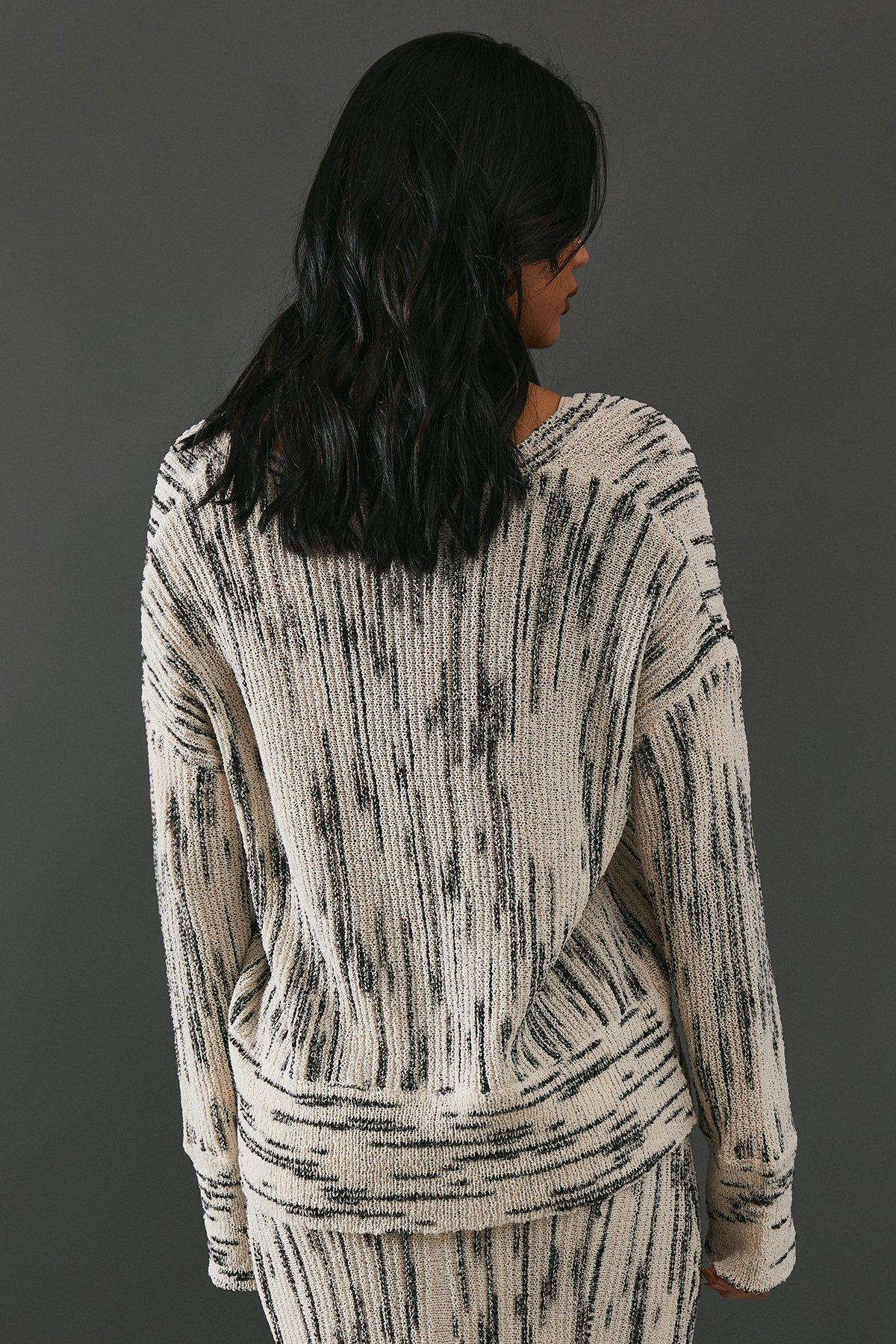 Warehouse Space Dye Off The Shoulder Jumper Ivory image 3