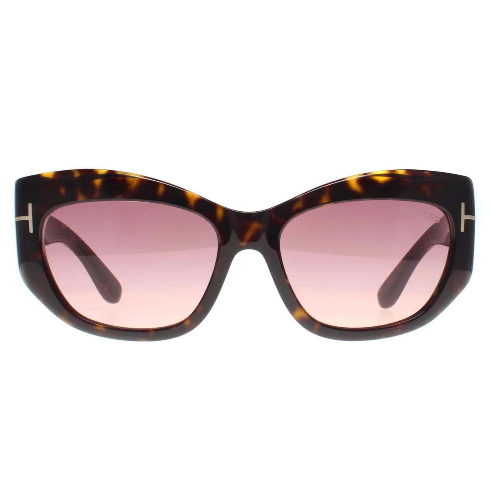 Tom Ford Cat Eye Dark Havana Bordeaux Gradient Brianna FT1065 image 1