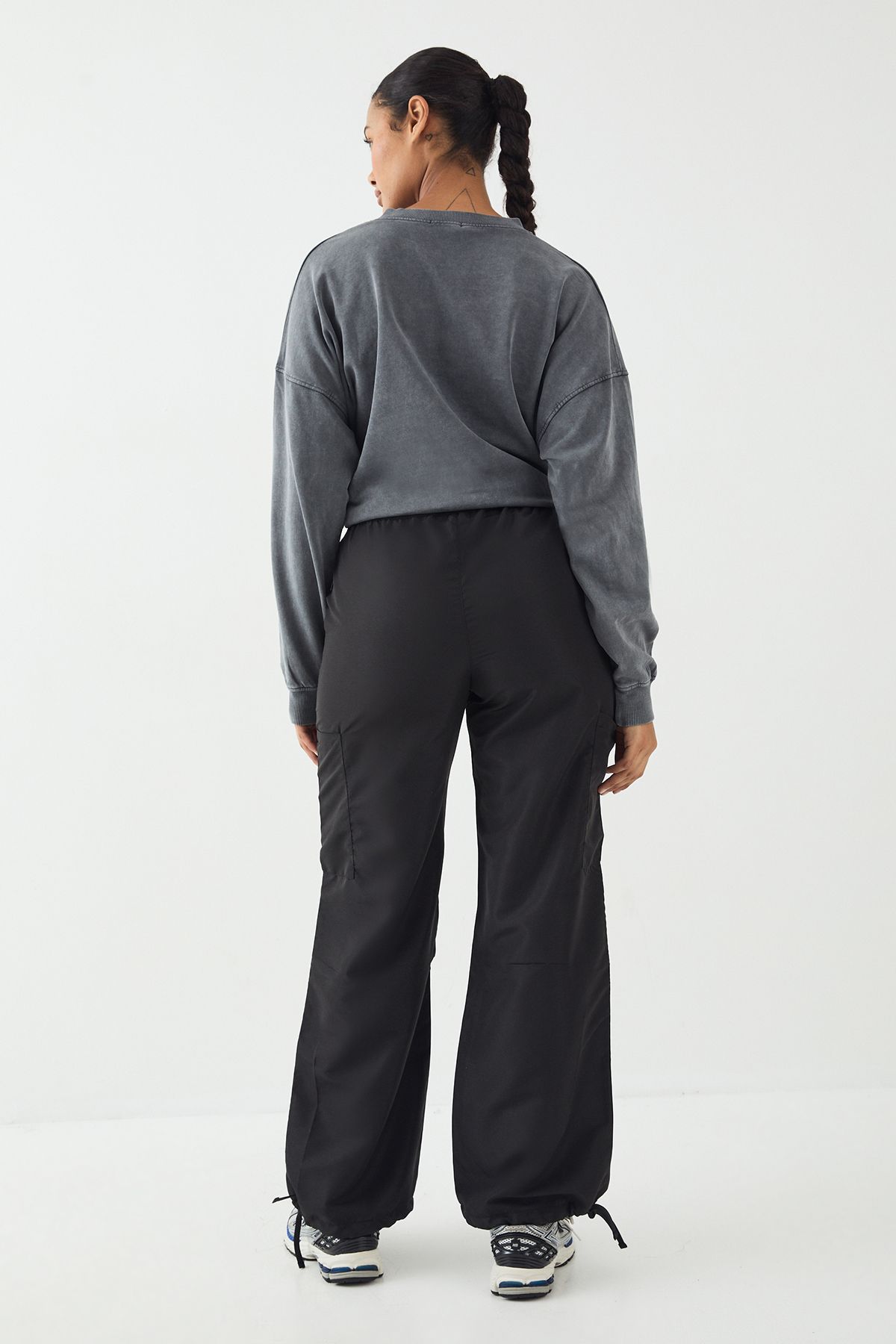 DSGN Studio DSGN Studio Oversized Wide Leg Cargo Trouser Black image 2