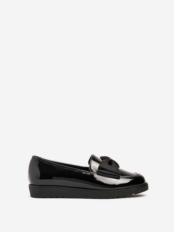Linzi Violetta Wide Fit Black Patent Loafer