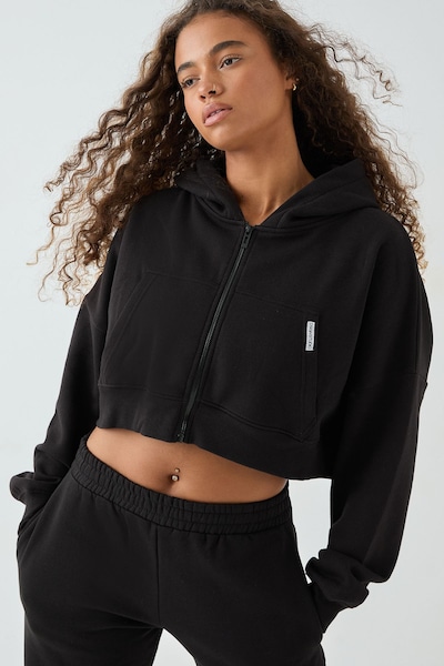 DSGN Studio DSGN Studio Boxy Crop Hoodie Black