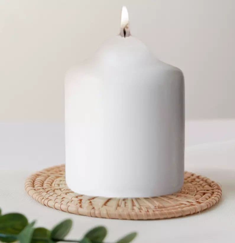 Marco Paul Ivory Unscented Pillar Candle image 1