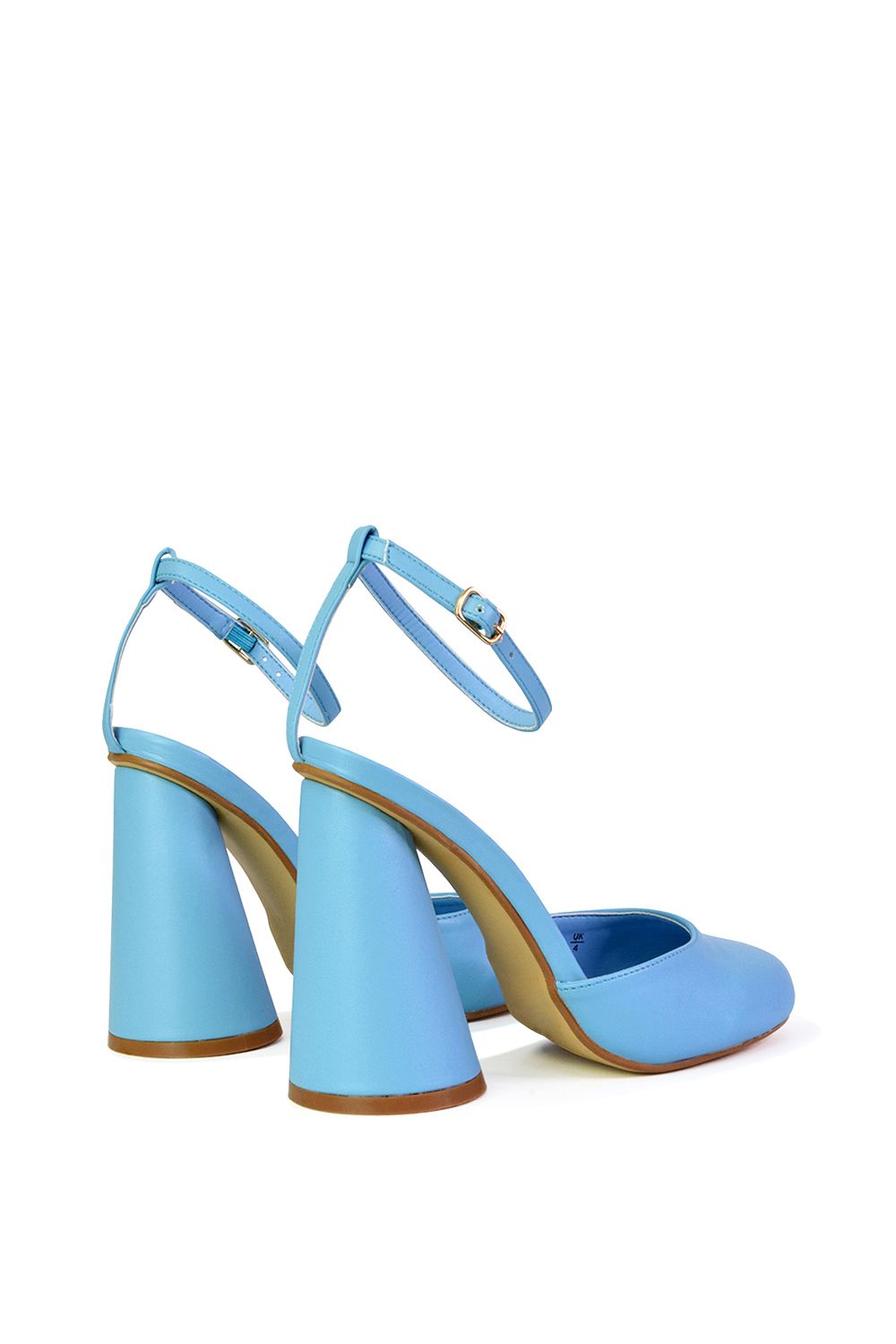 XY London 'Ekin' Ankle Strap Statement Cylinder Block Heel image 2