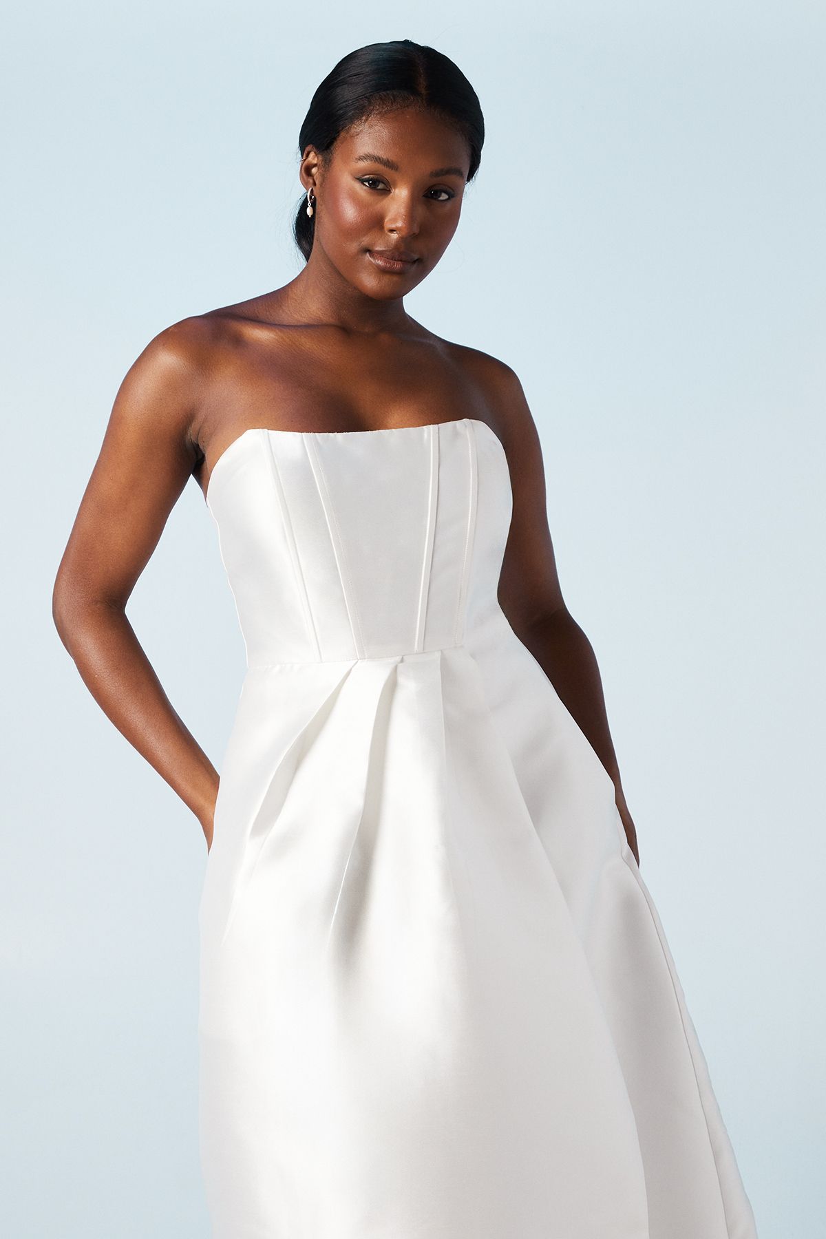 Coast Corset Detail Twill Wedding Dress Ivory image 4