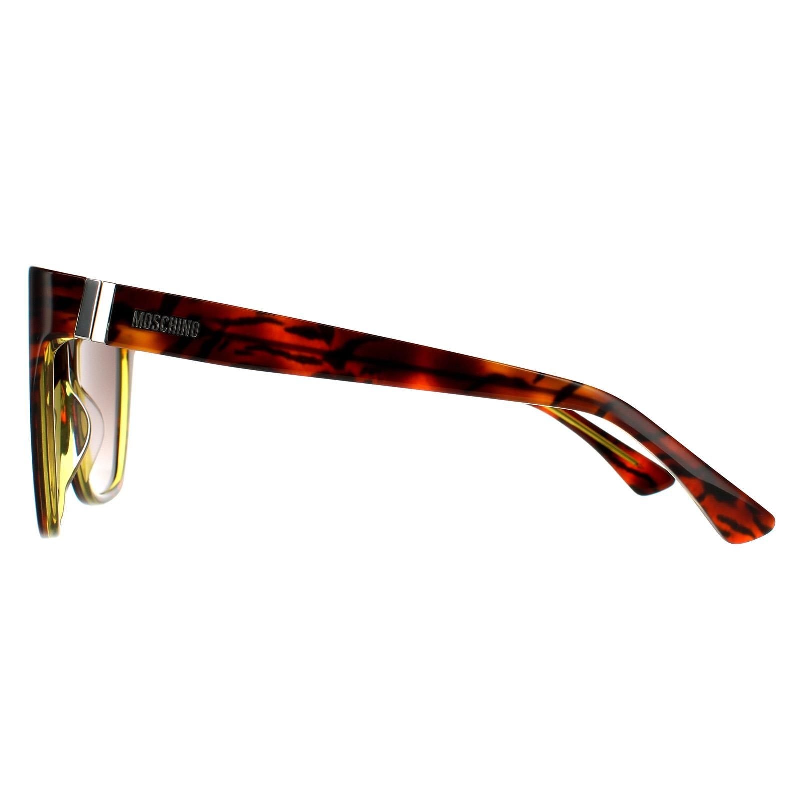 Moschino Square Havana Yellow Brown Gradient Sunglasses image 3
